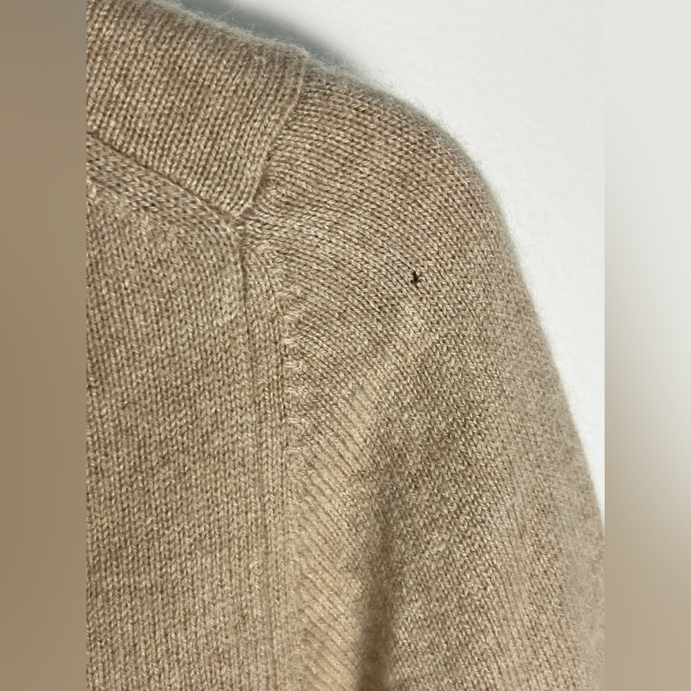 Charter Club Luxury Cashmere Sweater Tan Camel Turtleneck Size M Classic Preppy - Picture 7 of 14